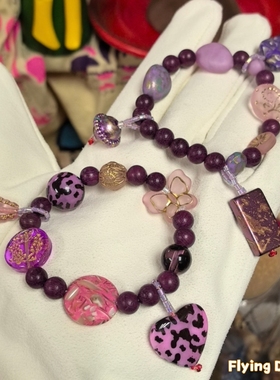 小紫 手链 珠子手环 设计风 可定制 flying design
