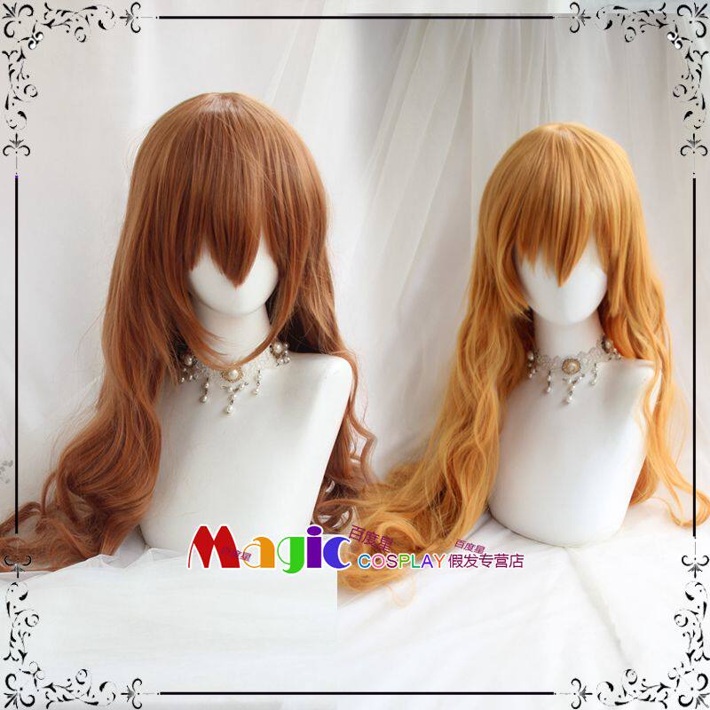 cosplay假发 龙与虎 逢坂大河 aph匈牙利湾娘/翠星石茶棕色长卷发
