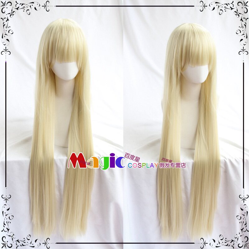 人形电脑天使心 Chobits 小叽 cos假发 觋夕莉 150CM奶金色假毛