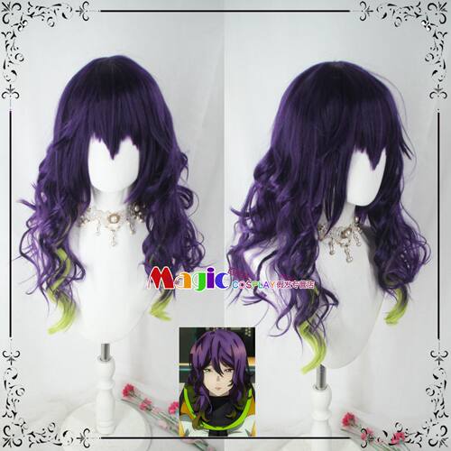 动漫 COSPLAY 古诺希亚 Gina 吉娜cos假发 紫色中长卷 定制 成品