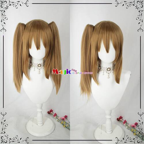 COSPLAY假发 穿越火线 枪战王者女团 晴雅 亚麻色马尾假发LOLITA