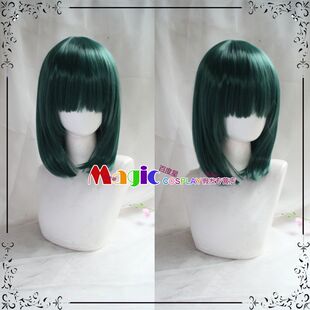 千与千寻cos假发 白龙 韦伯 墨绿色梨花头短发假毛 赈早见琥珀主