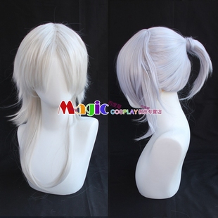 鬼灭之刃 宇髄天元 cosplay 假发 双版本 音柱 银色造型假毛