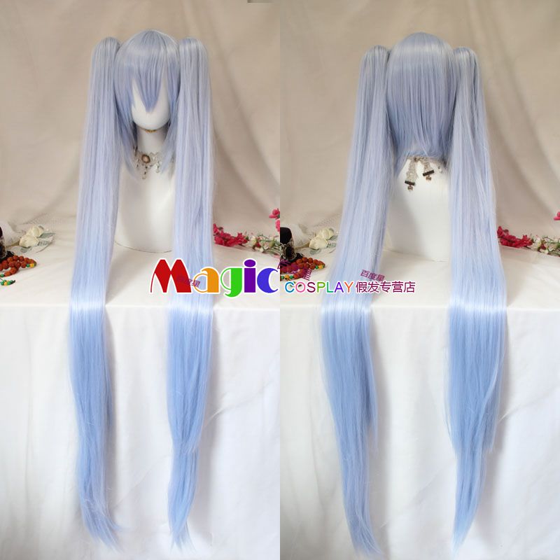 雅努斯cos假发浅蓝色马尾