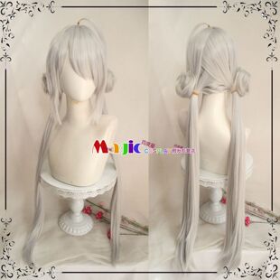 尘白禁区 安卡西亚 COS假发 银色双马尾发包假毛 LOLITA