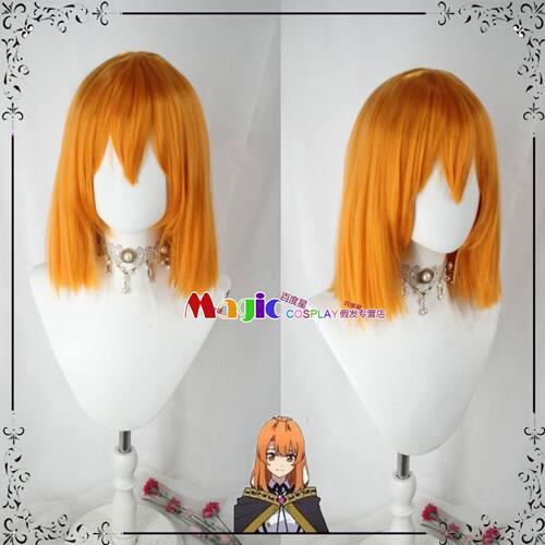 现货COSPLAY假发 杖与剑的魔剑谭 柯蕾特卢瓦尔 桔色仿真头皮波波