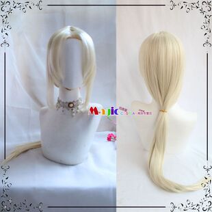 动漫cosplay 成龙历险记 瓦龙 cos假发  纲手 米黄立刘海单马尾