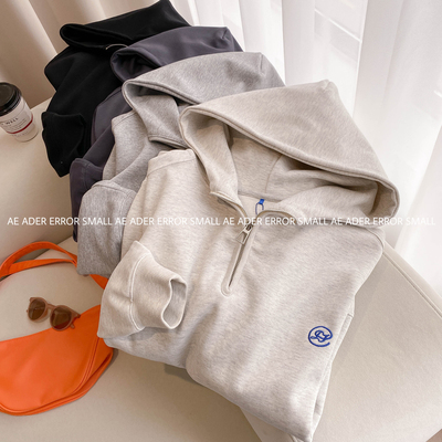 正品ader连帽刺绣宽松卫衣男女