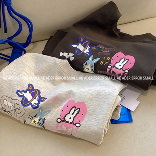 ader error small兔子长袖T恤女情侣宽松秋季oversize圆领上衣潮