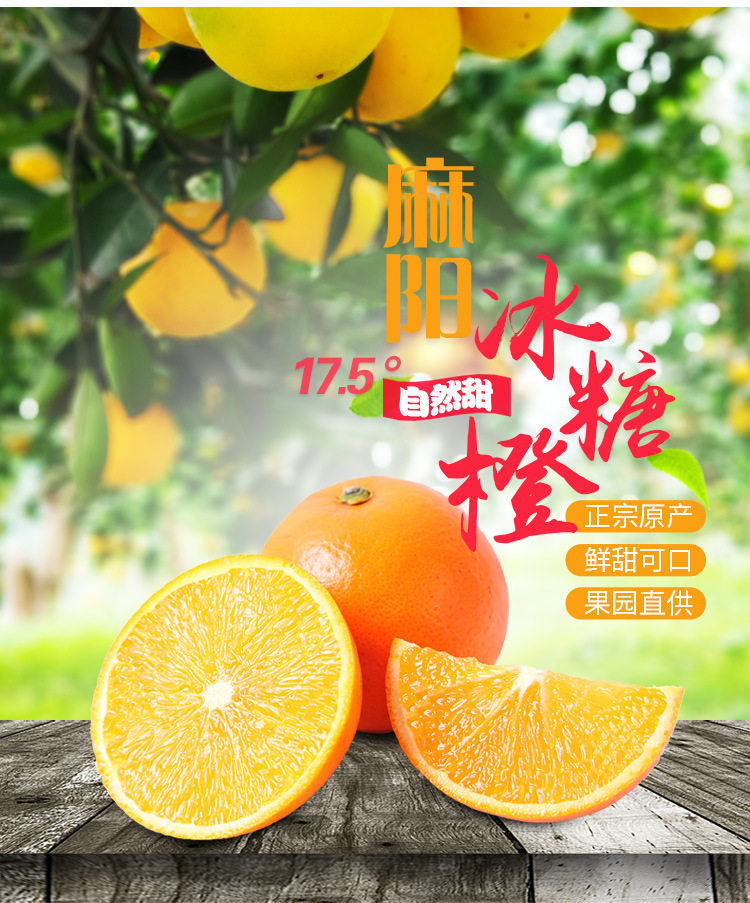 正宗湖南麻阳冰糖橙新鲜水果10斤包邮农家橙子甜橙柑橘非赣南脐橙