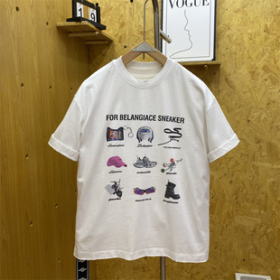 T恤男女宽松百搭圆领潮牌情侣半袖 夏季 卡通印花短袖 美式 上衣 新款