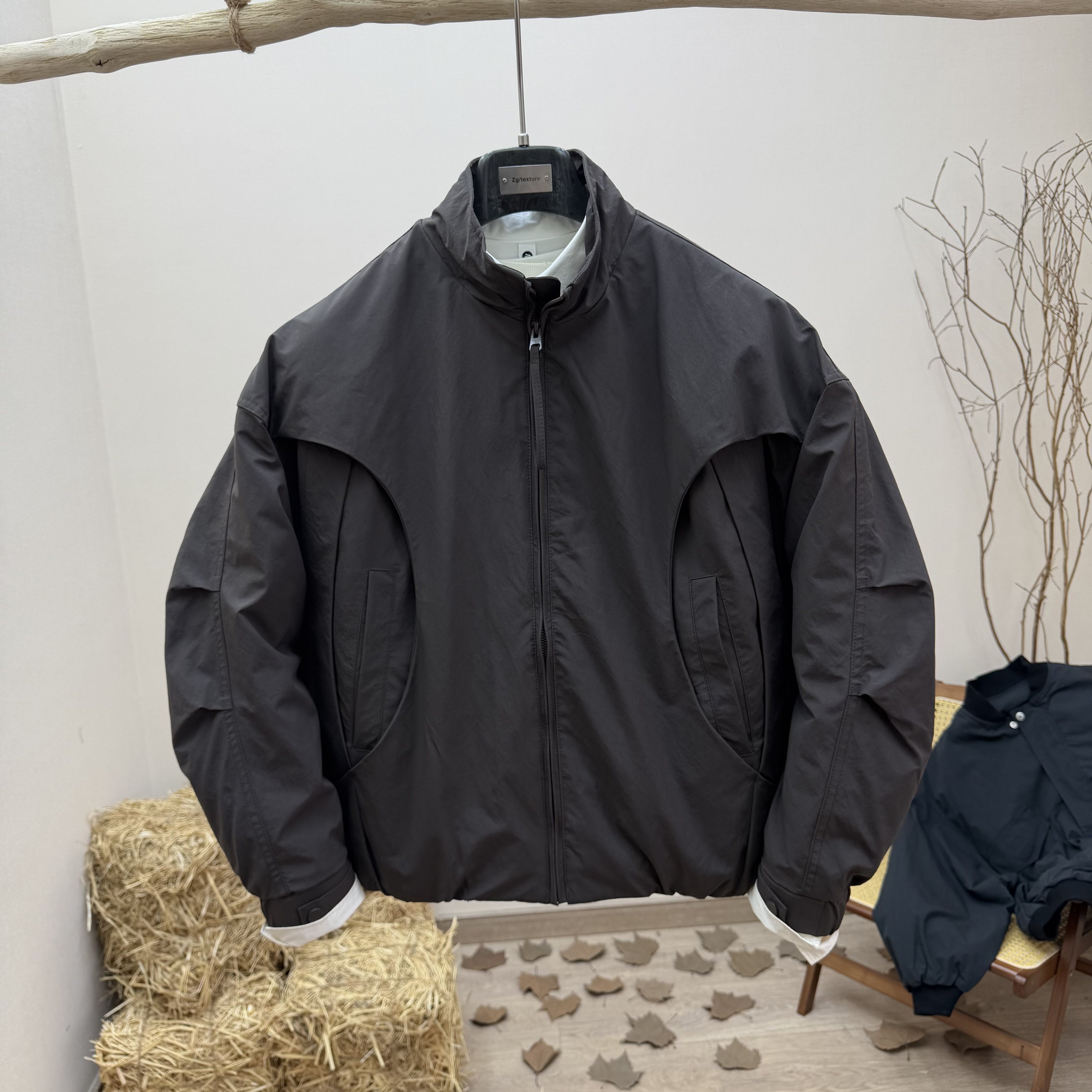 秋冬美式立领工装短款棉服男