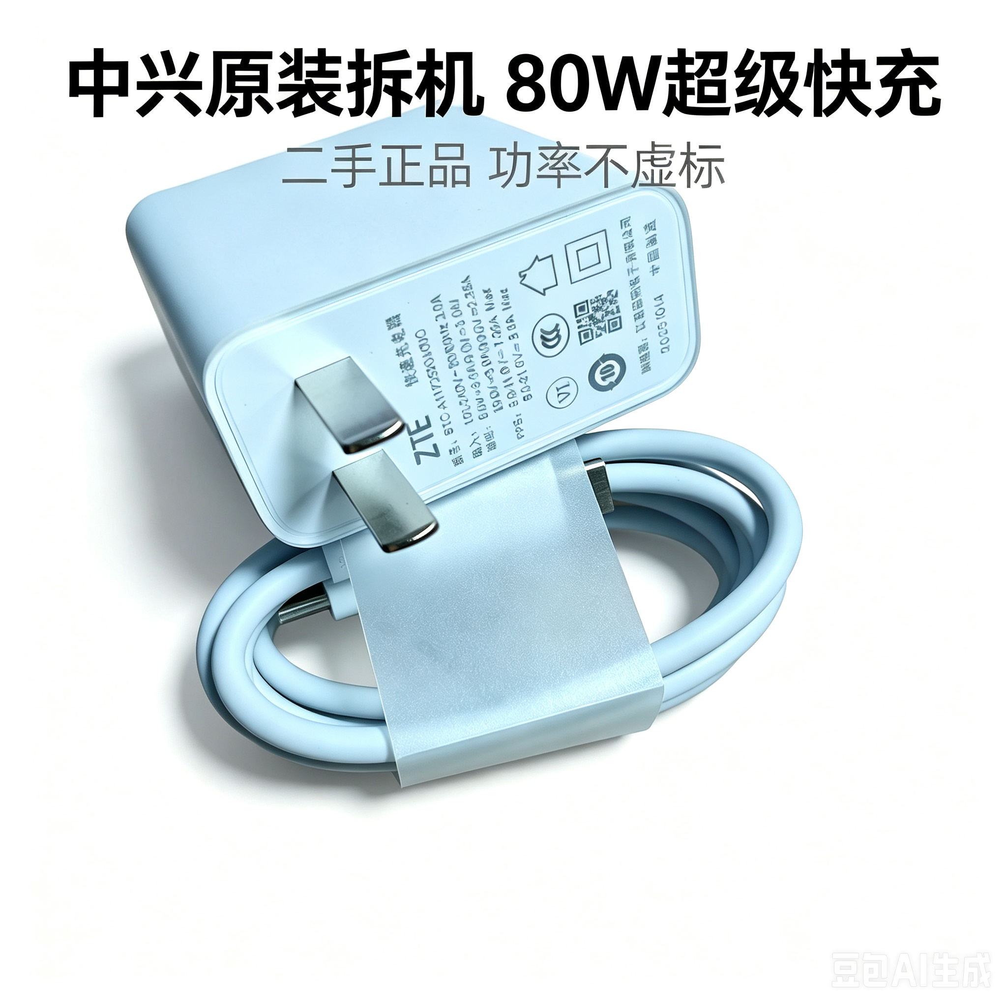 中兴80W原装充电器数据线套装
