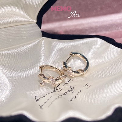 【MEMO】绳结系列 简约高级设计感百搭耳圈耳骨钉E323