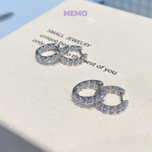 直针耳扣 爆闪满钻百搭基础款 耳畔反光板 E408 记忆商店