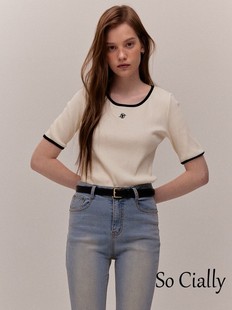 简约圈边T恤 YOUR 韩国设计师品牌代购 HERE 不支持退换 NAME