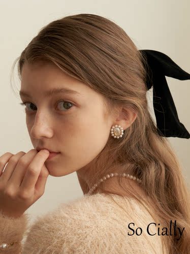 TATIANA其他通勤女生珍珠耳钉