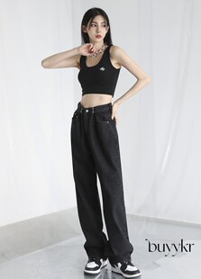 buyykr | AVANDRESS 22秋季韩国代购新品牛仔长裤高腰宽松流行