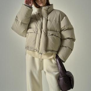 韩国设计师新品代购 FACADE PATTERN 短款羽绒服