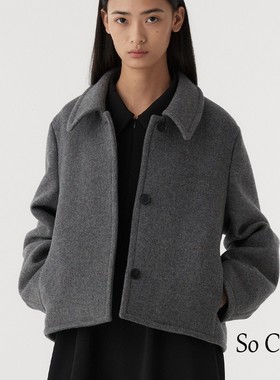 So Cially |  EAAH 23冬韩国设计师品牌毛呢外套单排扣翻领
