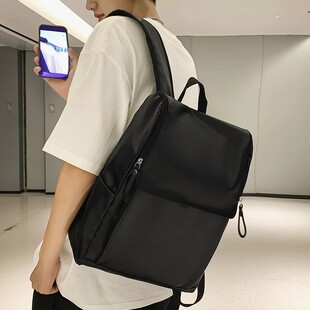潮牌双肩包男士大容量英伦风电脑包大学生旅行背包韩版休闲书包女