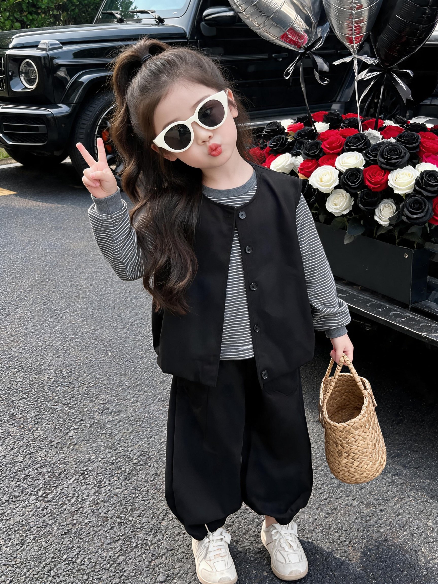 女童套装春秋季2026新款儿童秋季洋气休闲运动服时髦宝宝秋装三件