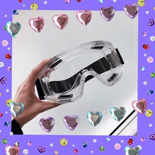 防雪眼镜滑雪头盔装饰滑雪眼镜雪地目拍照透防镜造型滑雪镜