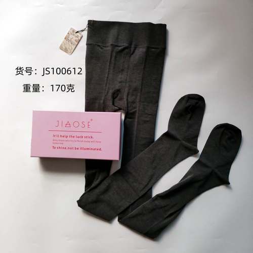 角色JS秋冬直角跟带脚型连裤袜女