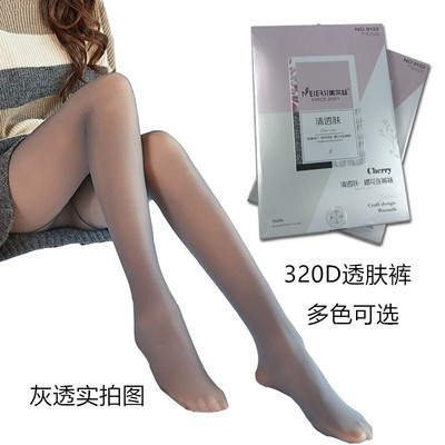 美尔丝8135空姐灰清透肤樱花袜