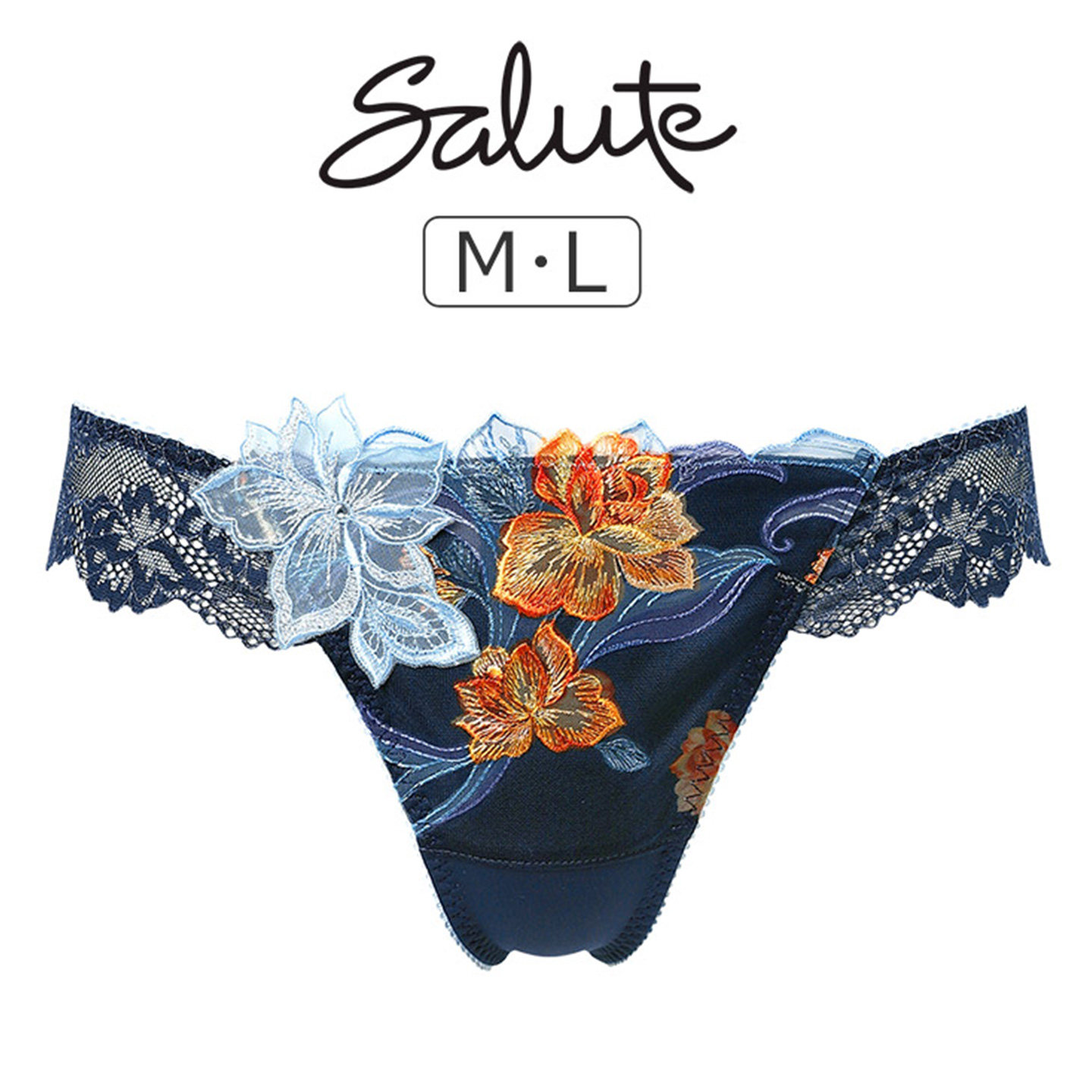 SALUTE日本制华歌尔玫瑰刺绣贴花性感优雅大气丁字裤 粉色底裤433