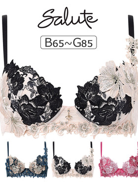 28G 华歌尔Salute内衣女聚拢上托显大性感重工立体刺绣蕾丝文胸罩
