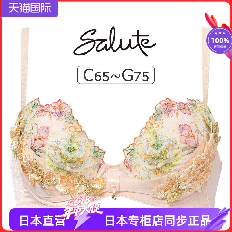 SALUTE刺绣贴花性感聚拢文胸