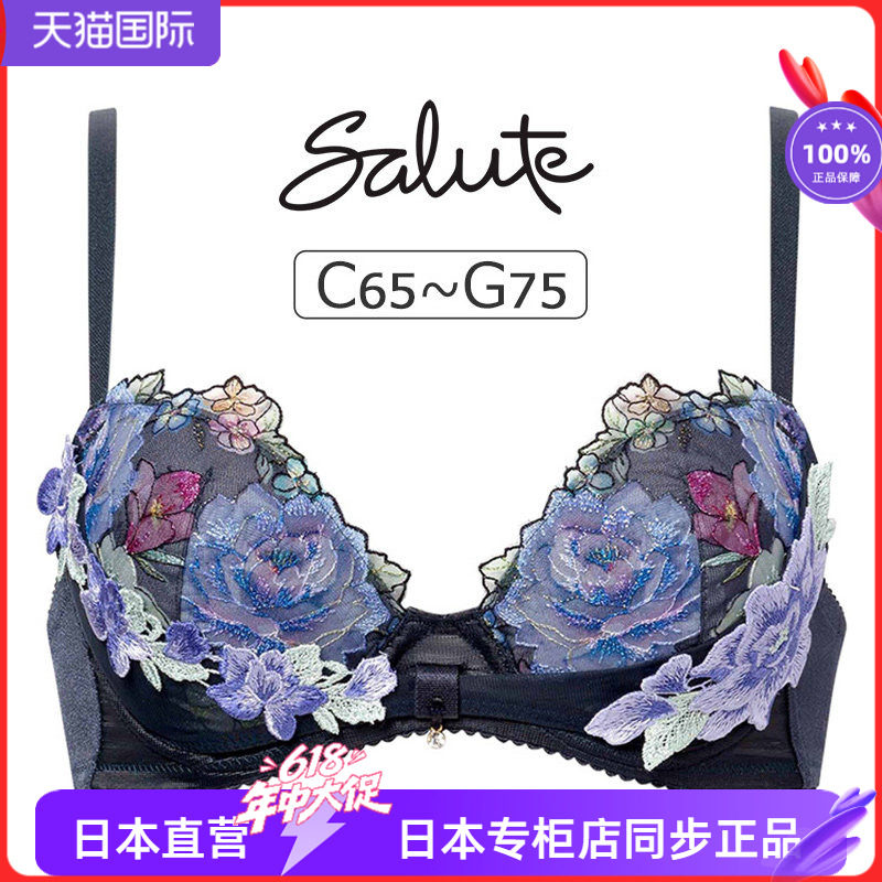 SALUTE刺绣贴花性感聚拢文胸