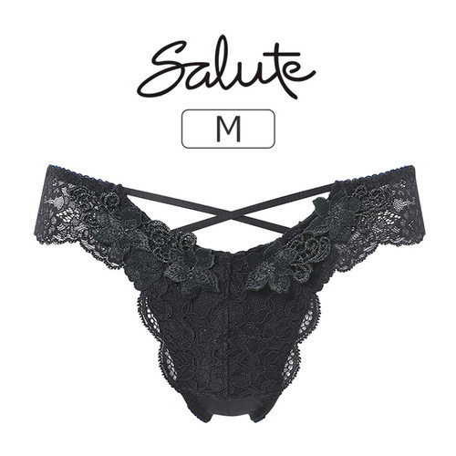 蕾丝重工刺绣新年红色低腰内裤