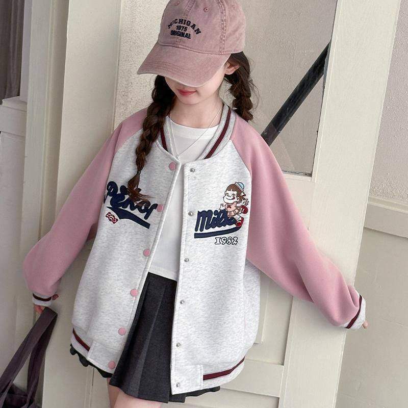 女童春秋季拼色棒球服2025新款儿童外套女孩运动开衫洋气上衣秋装,童装/婴儿装/亲子装,普通外套,淘宝优惠券,粉丝福利购,淘宝优惠卷