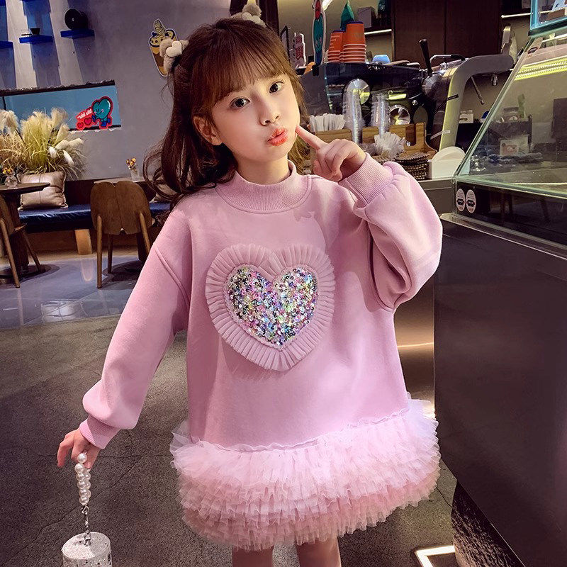 女童卫衣裙秋冬季韩版女孩加绒加厚休闲裙子中大童时髦洋气连衣裙,童装/婴儿装/亲子装,连衣裙,淘宝优惠券,粉丝福利购,淘宝优惠卷