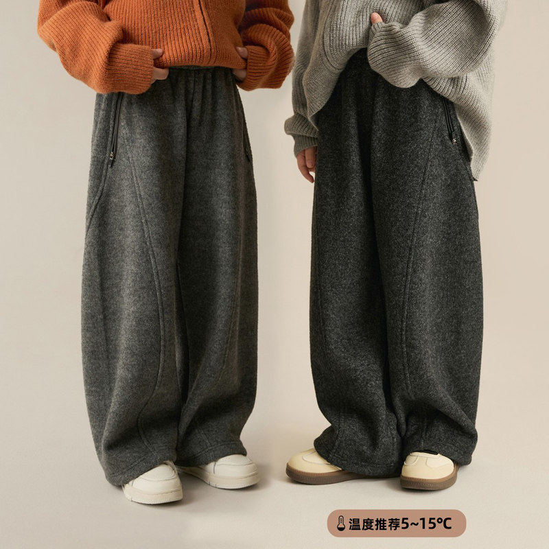 女童加绒阔腿裤秋冬2025新款儿童厚裤子大童女孩一体绒休闲弯刀裤,童装/婴儿装/亲子装,裤子,淘宝优惠券,粉丝福利购,淘宝优惠卷
