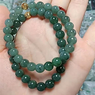 翡翠散珠A货玉石珠子冰种纯天然手链项链正品串珠diy手工饰品单颗