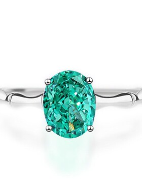 925纯银高碳钻冰花锆石戒指女生