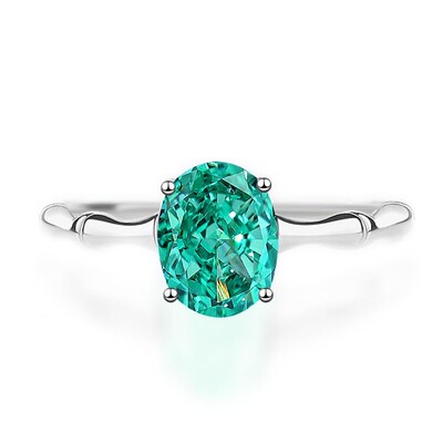 925纯银高碳钻冰花锆石戒指女生