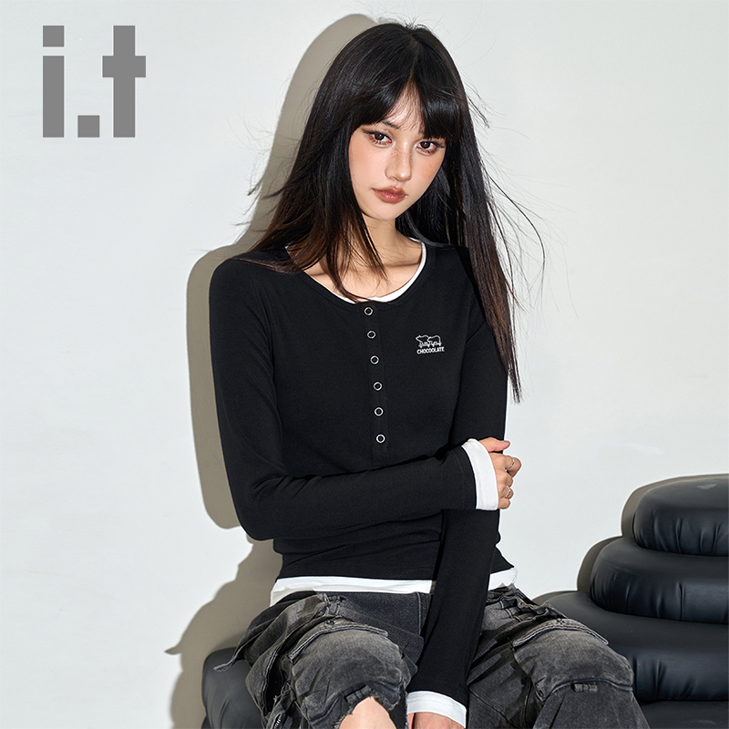 CHOCOOLATEit半开粘纤休闲风长袖