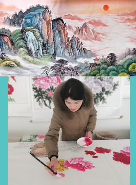 国画私人定制人物风景菩萨佛像