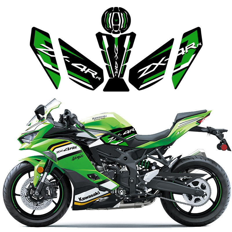 适用KAWASAKI ZX4R ZX-4RR 2023-摩托车油箱贴车身鱼骨贴加厚耐