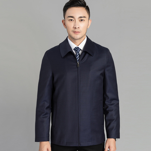 合肥定制量体 外套 秋冬羽绒加厚内胆翻领毛料商务领导干部服男士