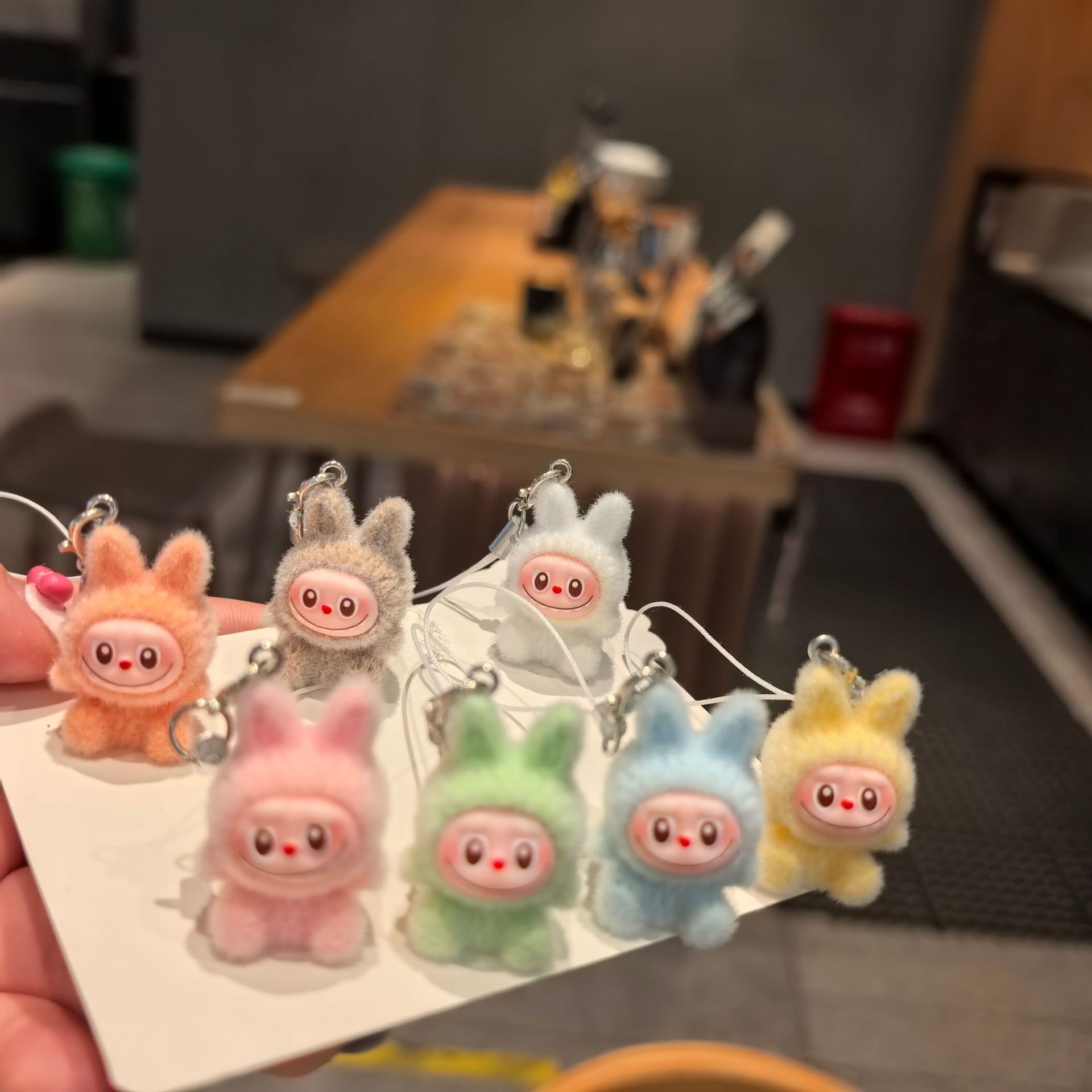 植绒拉布布钥匙扣挂件拉布布公仔包包挂饰创意小礼品挂件