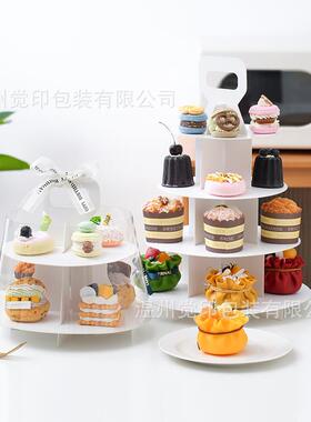 D045婚庆2/3/层甜品蛋提架纸手杯糕展示架酒店烘焙4点心多层茶歇