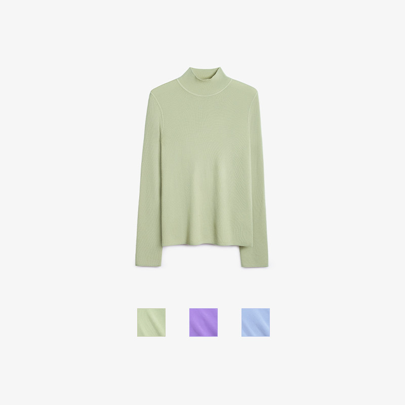 【然姐come_on】半高领绷缝羊毛针织套衫,女装/女士精品,毛针织衫,淘宝优惠券,粉丝福利购,淘宝优惠卷