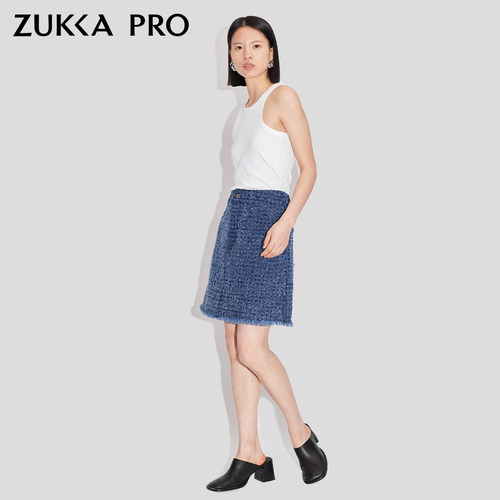 ZUKKAPRO卓卡小香风牛仔短半裙