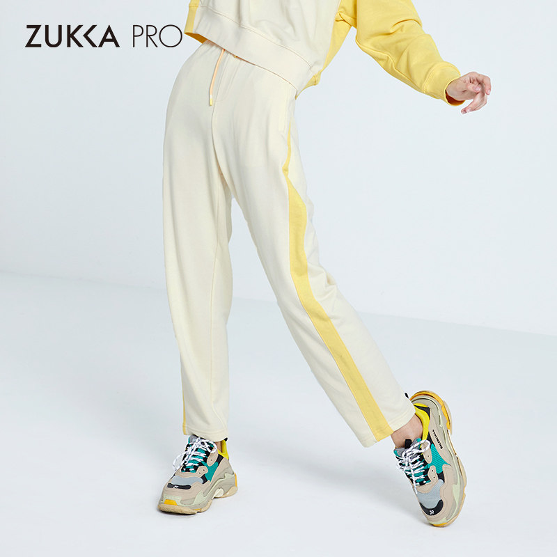 zukka pro卓卡女装专柜同款秋季新款休闲撞色收腰休闲长裤宽松直