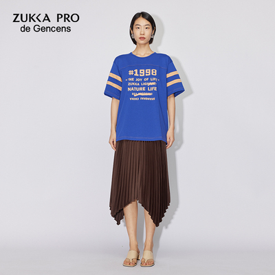 夏季字母印花短袖T恤ZUKKAPRO